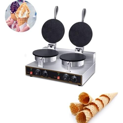 Commercial Ice Cream Cone Maker Electric Waffle Roll Maker Stainless Steel Egg Roll Machine Non Stick 220V