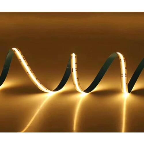 Free Shipping LED COB Strip 12V 24V CRI 90 RA Flexible Tape Warm Cold White Color Soft Light Bar for Decoration