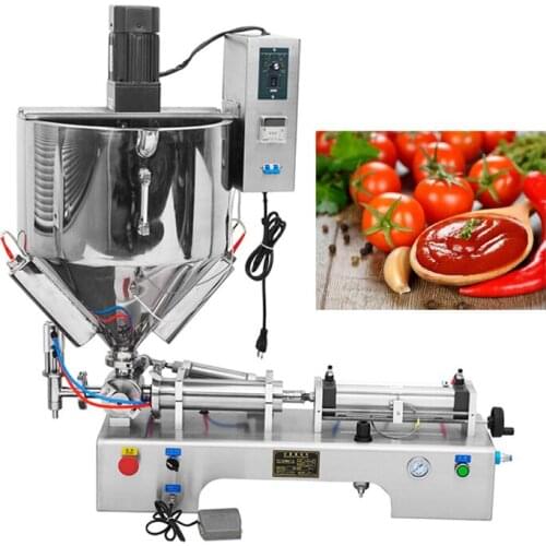 1000-5000mlPaste Filling Machine Yogurt Salad Jam Gel Filling Machine Heating Mixing Filling Machine Single Nozzle