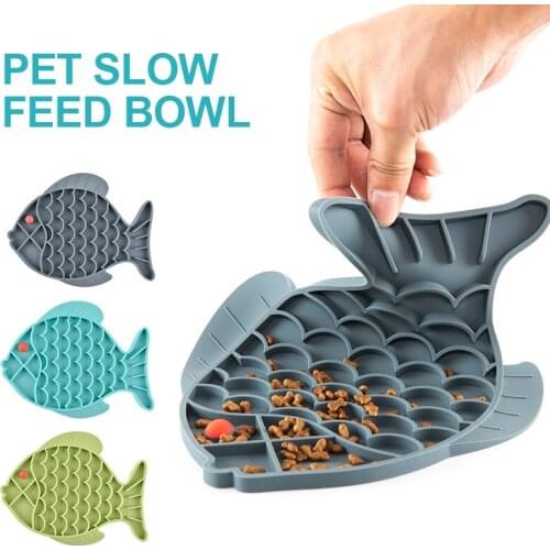 Pet Dog Feeding Bowl Creative Slow Feeder Bowl Silicone Dog Feeding Pad Dog Slow Feeder Dish Treat Dispensing Mat Pet Supplies