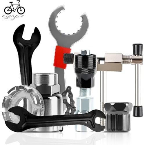 Bicycle Tools Kit Crank Puller Chain Splitter Cutter Breaker Flywheel Remover Bike Wheel Hub Spoke Wrench MTB Repair Accessories