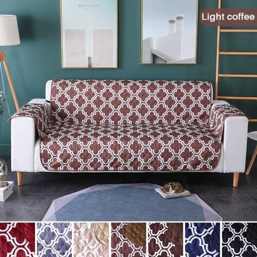 Anti-Slip Sofa Cover Quilted Anti-wear Couch Cover for Dogs Pets Kids Recliner Armchair Furniture Slipcovers 1/2/3 Seater