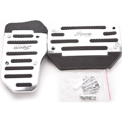 New Blue Silver Red Universal Non Slip Aluminum Rubber Automatic Transmission Car Pedal Cover Set For Brake Accelerator 2pcs/set