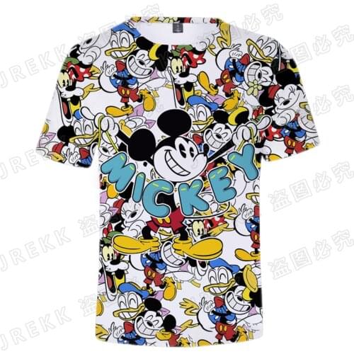 New Summer Cartoon Anime Mickey Mouse 3D T shirt New Boy Girl Kids Fashion Streetwear Fashion Men Women Children Cool Tops Tee