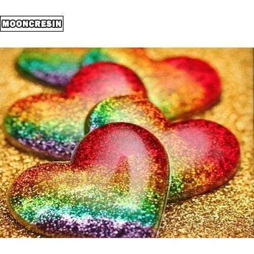 Full Square Drill 5D Diy Diamond Painting Loving Heart Diamond Embroidery Art Cross Stitch Scenery Mosaic Painting Wall Decor