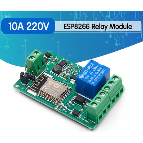 ESP8266 Relay Module 10A 220V Network Relay WIFI Module Input DC 7V~30V 4 Layers Board TVS Input Automatic Protection