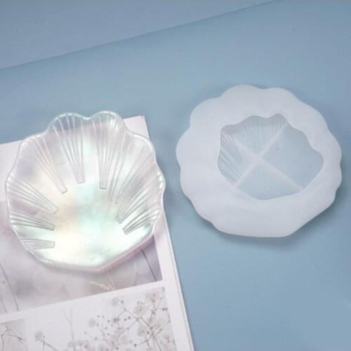 Crystal Epoxy Resin Mold Shell Dish Plate Casting Silicone Mould DIY Making Tool F3MD