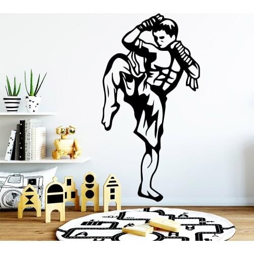 Beauty boy kongfu Self Adhesive Vinyl Wallpaper For Kids Rooms Home Decor Waterproof Wall Art Decal