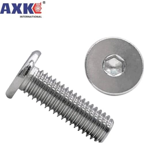 5/50pcs CM M2 M2.5 M3 M4 M5 M6 M8 A2-70 304 Stainless Steel Hex Hexagon Socket Ultra Thin Super Low Flat Wafer Head Screw Bolt