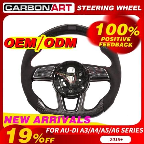 LED race display for Audi A3 2018 2019 A4 A5 A6 A7 Carbon Fiber Steering Wheel Universal Replacement steering wheel customized