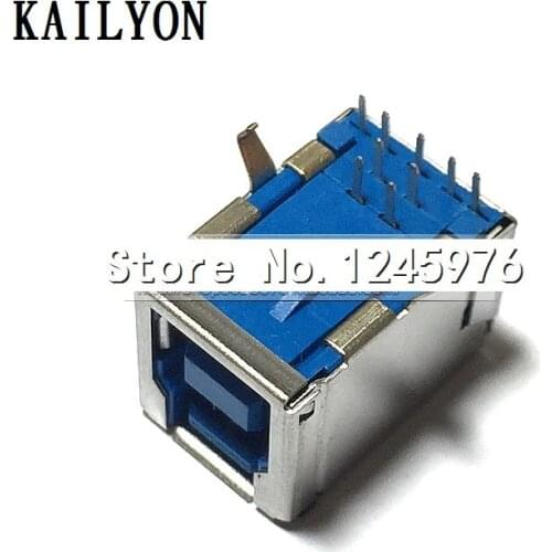 100pcs The USB B 3 base interface B 90 degree bending plate base type B 3 interface block production