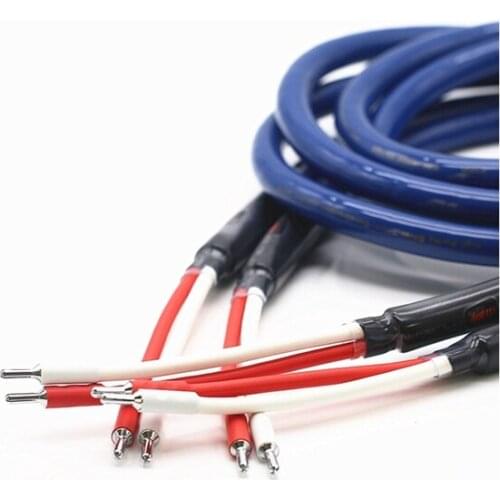 High Quality Audio Speaker Wire For Video Cable OCC Sterling Silver PlatedSpeaker Cable