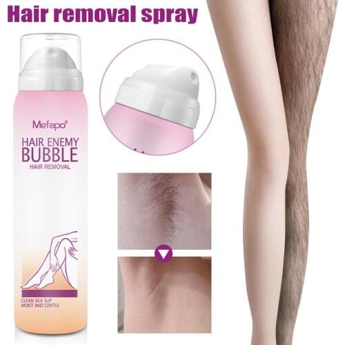 High Quality Depilatory Bubble Spray Wipe Hair Removal Spray Body Beauty 130ML No Pain Gentle Depilatory