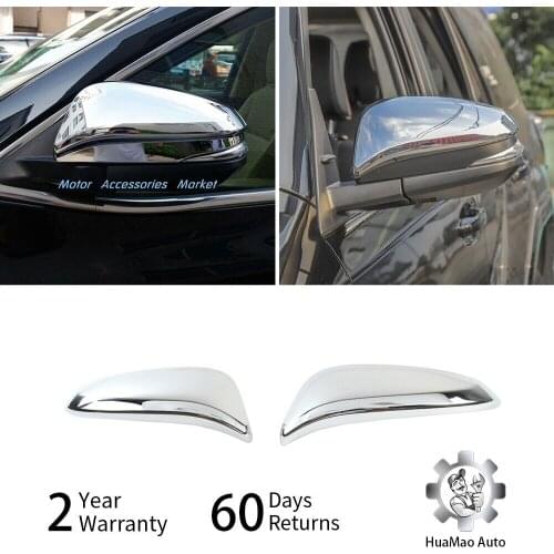 1 Pair Chrome Rearview Mirror Trim Decor Cover For Toyota 4Runner 2017 2018 2019