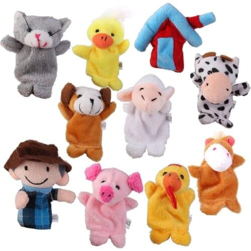 Old MacDonald Farm Animals Finger dolls Children Prefer Toys 10pcs