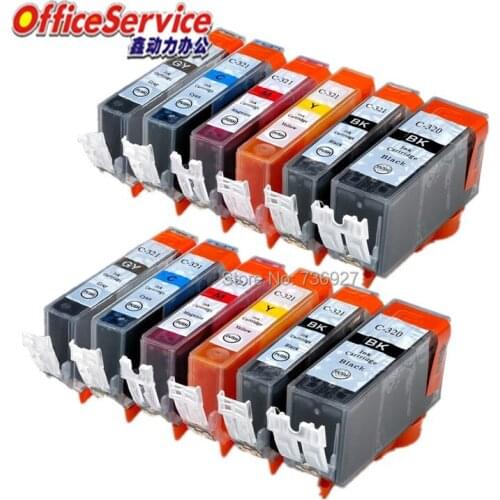 12X BCI320 BCI321 BCI-320 BCI-321 Compatible Ink Cartridge with chip ,suit for MP980 MP990 MP560 MP620 printer