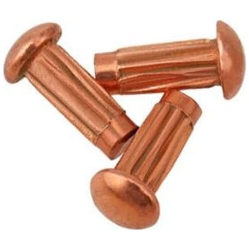 20-50Pcs GB827 M2 M2.5 M3 Knurled Solid copper Rivets For Name Plate