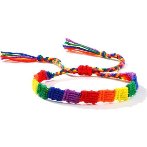 2021 LGBT Knotted Nepal Style Rainbow Braided A Variety Of Styles Chioce Trendy And Personalized Bracelet Suitable For Couples