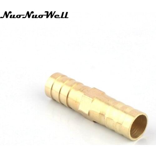 4pcs NuoNuoWell Brass 10mm Hose Air Pump Straight Connector Aquarium System Water Tank Joint Fish Tank Pipe Fittings