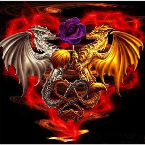 5D Animal china dragon Diamond Embroidery DIY Needlework Diamond Painting Cross Stitch Full Drill Rhinestone Paintings Decor