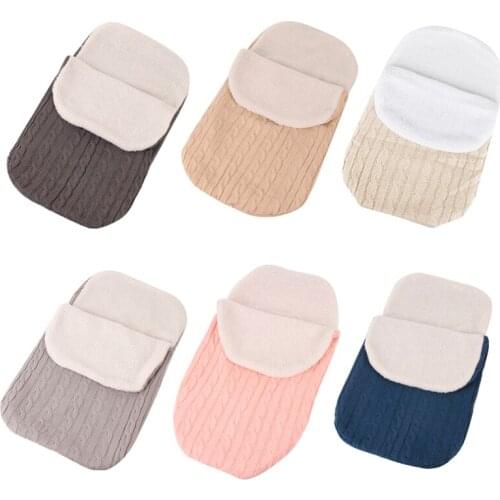 6 Colors Baby Childrens Knit Warm Soft Cute Sleeping Bag Sleeping Bag To Keep Warm Pure Color Plush Sleeping Bag For Baby Kids