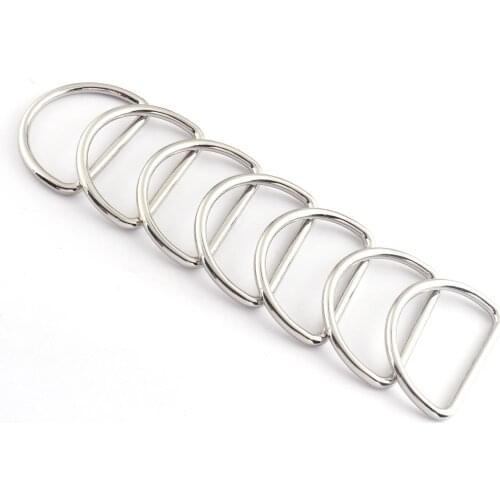 6pcs 38mm Metal D Rings Notwelded Metal Loops Round Formed strap buckle Ring,Bag Holder Handbag Purse Bag clasp Making Hardware