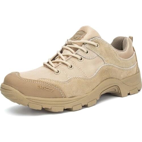 Army Fan Outdoor Hiking Shoes High Top Non-slip Tactical Boots Large Size Wear-resistant Military Boots Breathable Mens Shoes