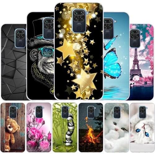 Phone Case For Xiaomi Redmi Note 9 Case Anime Silicone Soft Back Cover For Xiomi Redmi Note 9 Note9 Cases Cute Pink Cat Bumper