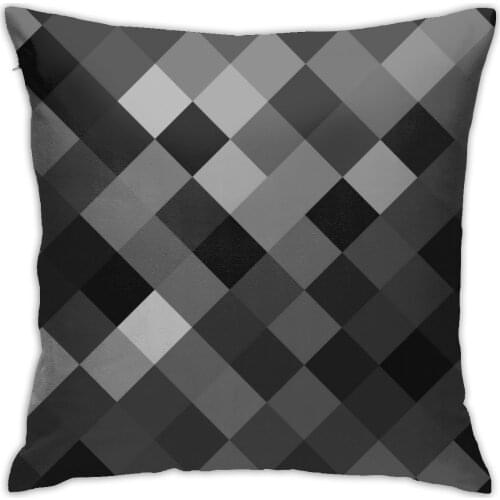 Black And White Squares Bed Cushion Cover Home Couch Decorative Pillow Case for Sofa Car