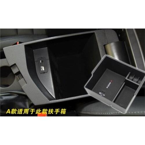 ABS Black Central Storage Pallet Armrest Container Box storage box for Zotye T600 T600 Sports 2014-2017 Car styling