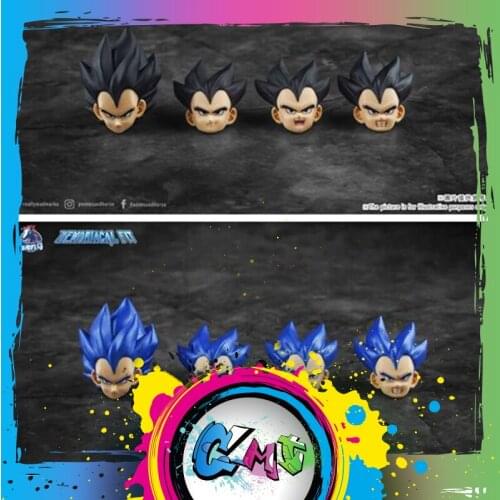 CMT Instock Demoniacal Fit - SS Blue Evolution Custom Headsculpt set for SHF Vegeta Anime PVC Toys Figure