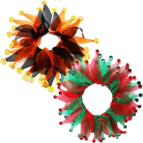 Colorful Pet Dog Collar Christmas Halloween Pet Collar Necklace Circle For Dog Cat Party Dress Up Costume Dog Accessories