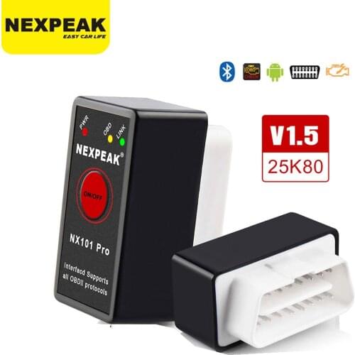 ELM327 V 1.5 OBD2 Scanner Bluetooth-compatible with PIC18F25K80 Chip for Android OBD 2 Car Diagnostic Tool OBD2 Scanner Tool