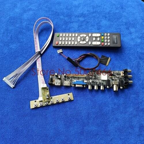 Fit LTN156AT17-D01/D02/W01/101/102/103 VGA USB DVB 1366*768 screen upgrade 40 pin LVDS 3663 TV digital LCD drive board Kit