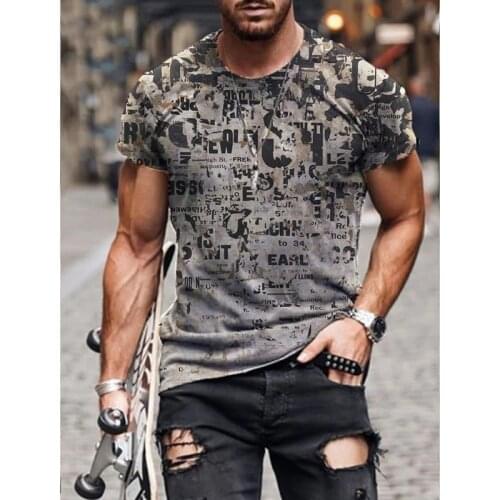 IFPD Hot Sale Summer 3D Printed Street Style Mens Hip Hop Streetwear Short Sleeve O Neck Tshirt Oversized EU Size Drop Shipping