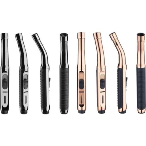 Gas Lighter Gun with 45° Bend Design Lengthened Tube Anti-slip Texture Transparent Air Box Tool