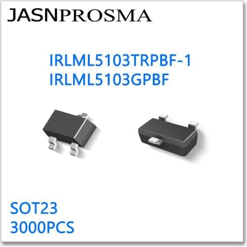 JASNPROSMA IRLML5103TRPBF-1 IRLML5103GPBF SOT23 3000PCS P-Channel 20V 30V High quality Made in China IRLML IRLML5103 TRPBF GPBF