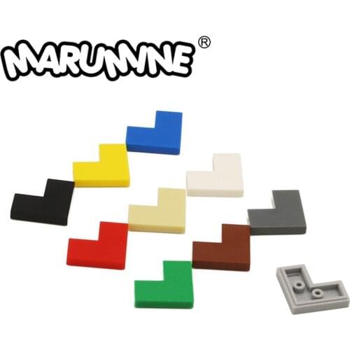 Marumine 14719 Flat Tile Corner 1 x 2 x 2 Building Blocks Parts MOC Hobby Assembling Model Kit Small Toys Construction Bricks