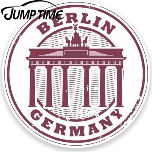 Jump Time Berlin Germany Vinyl Sticker Luggage Travel Tag German Label FunDecal Car Window Bumper Car Accessories