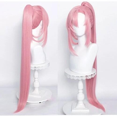 Anime SK∞ Cherry blossom Cosplay Wig Pink Long Straight Ponytail Heat Resistant Hair SK8 the Infinity SK Eight Wigs + Wig Cap