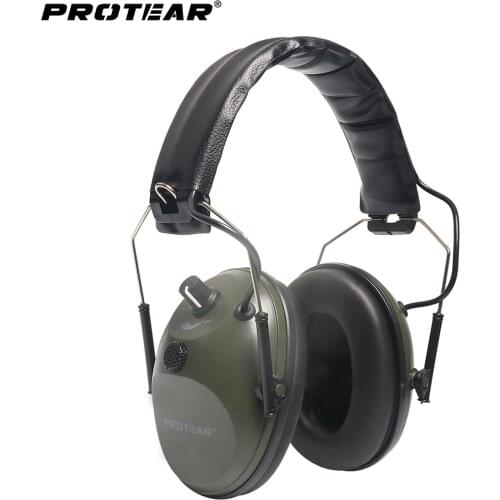 Protear Single Microphone Electronic Hunting Earmuff Shooting Range Tactical Hunting Range Gear Hearing Protection NRR 22dB