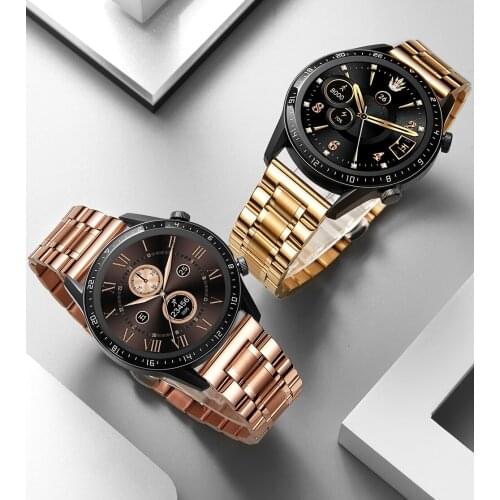 Binlun Mens Watchband Folding Clasp Stainless steel Watch Straps in 12-22mm Bracelet Wristband Adapter Accessories