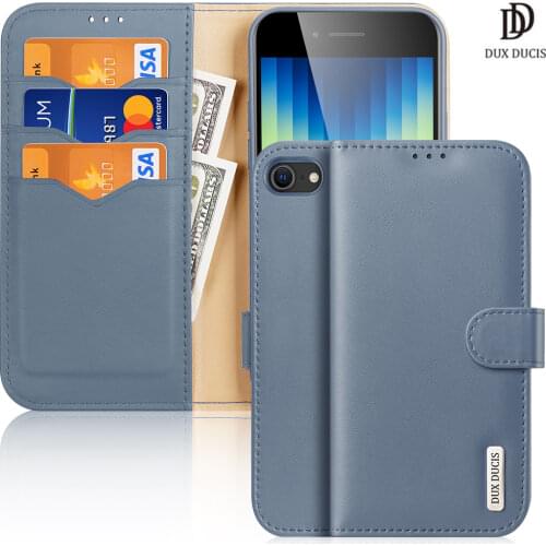 For iPhone 7/8/11/11Pro/11Promax/SE 2020 Case DUX DUCIS Hivo Series Luxury Leather Wallet Flip Case Card&Cash Slots Steady Stand