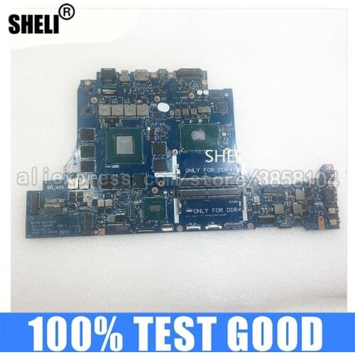 SHELI Pc Test for DELL Alienware 15 R3 17 R4 Laptop Motherboard I7-6700HQ 0KPYXX CN-0KPYXX LA-D751P Notebook DDR3 Inspiron Intel