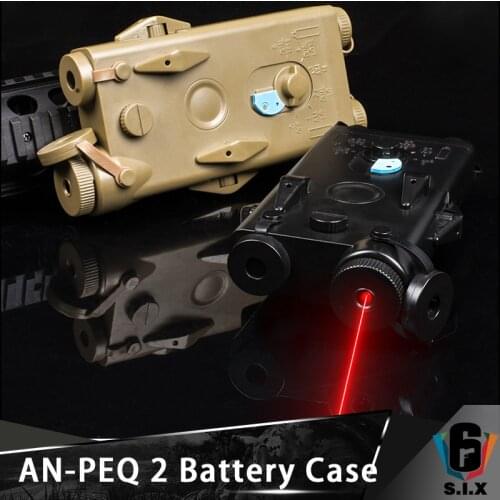 Tactical Softair an-peq 2 Battery Case peq-2 Red laser Verison For 20mm Rails Tactical an/peq Battery Box Bateria Airsoft