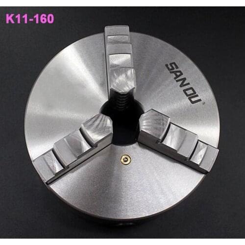 160mm 3 Jaw Lathe Chuck Self-Centering 6" K11-130 Hardened Steel for Drilling Milling Machine Wrench and Screws