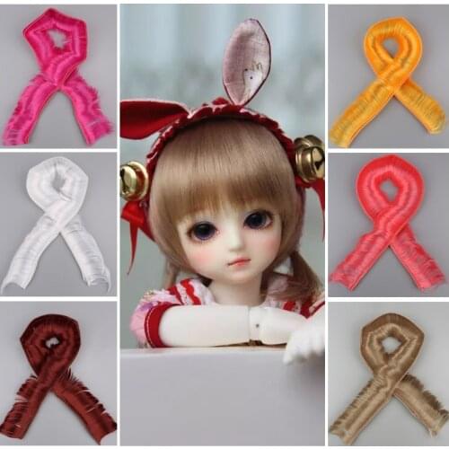 New 5cm Imitation Milk soft Mohair Straight Hair Weft Soft Hair Wigs for BJD SD Puliip Kurhn Blyth All Doll Toy Doll Accessories