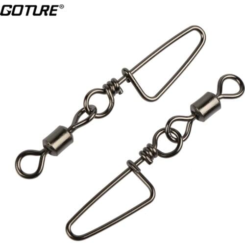 200pcs/bag Swivel MS+HX Rolling Swivel with Coastlock Snap Size 6, 4, 2 Hook Lure Connector Terminal swivel for Fishing Tackle
