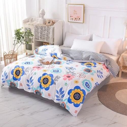 Bright Flowers Duver Cover 100% cotton Bed Line Quilt Comforter Cover for Children Adults 150*200/180*220/200*230/220*240cm