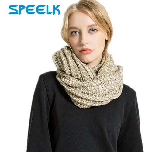 Spring/Winter Ring Scarves Women Thickening Wool Scarf Shawls and Wraps Pure Color Thicken Warm Neck Collar Bib Wholesale